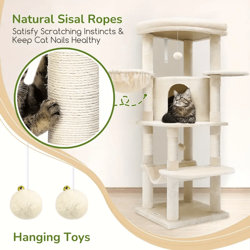 Corner Cat Tree for Large Cats | Cat Furniture for Active Cats - Cat Tree