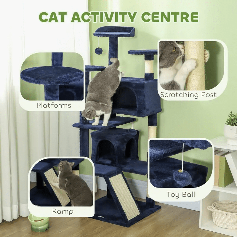 Cat Tower for Indoor Cats with Scratching Posts - Cat Tree