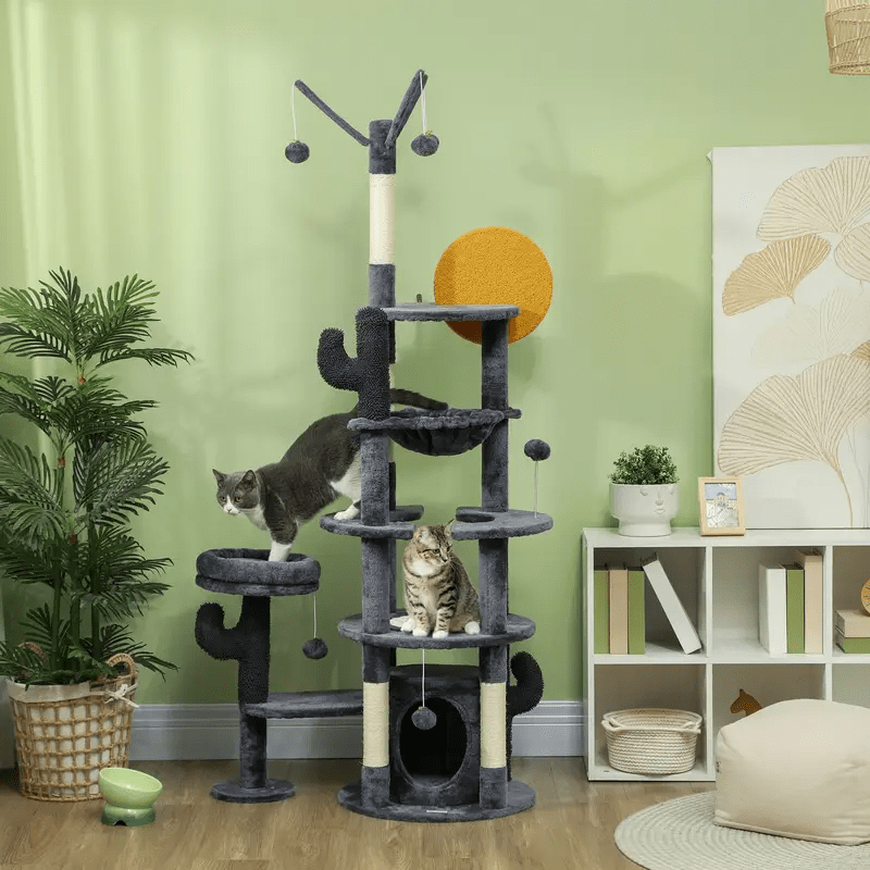71 - Inch Extra Tall Cat Tree Tower – Multi - Level Cat Condo for Indoor Cats - Cat Tree