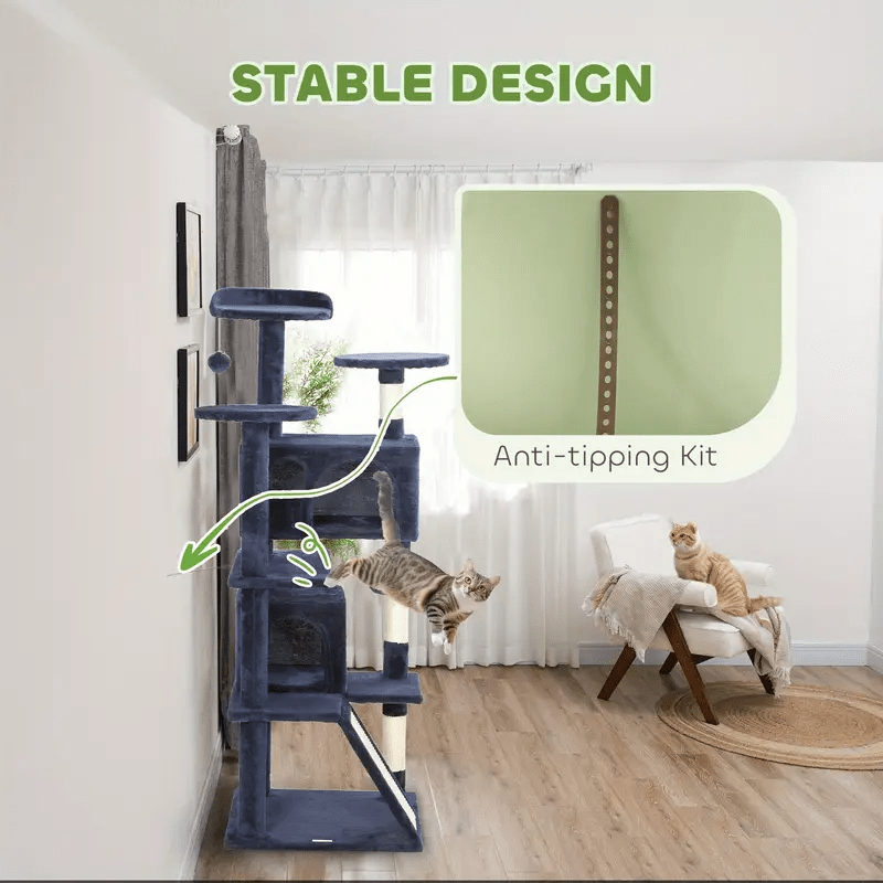 Cat Tower for Indoor Cats with Scratching Posts - Cat Tree