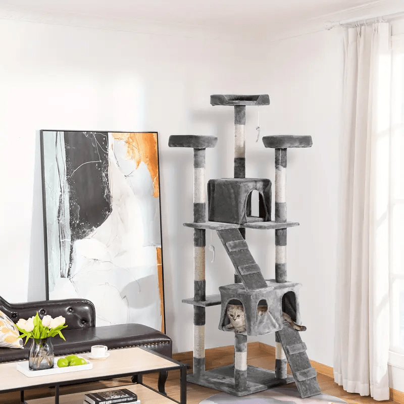 68 - Inch Multi - Level Cat Tree Tower for Large Cats - Cat Tree
