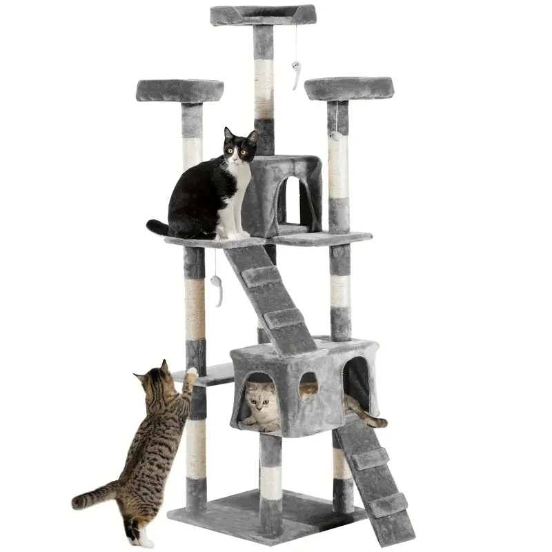 68 - Inch Multi - Level Cat Tree Tower for Large Cats - Cat Tree