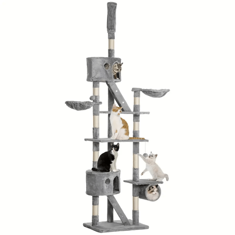 Large Floor - to - Ceiling Cat Tower โ Multi - Level Tree for Adult Cats - Cat Tree